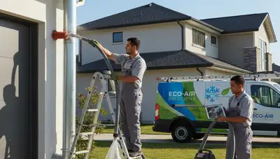 Technician cleaning dryer vent for home safety in Kansas City, MO with Five Star Cooling services